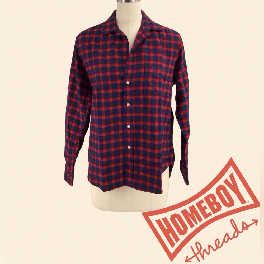 Frank & Eileen Red and Blue Plaid Button Down Shirt